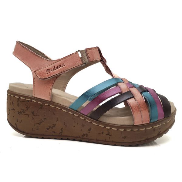 Sandália Feminina de Couro Legítimo e Palmilha Gel - Salmão - 36 (NI015) OUTLET