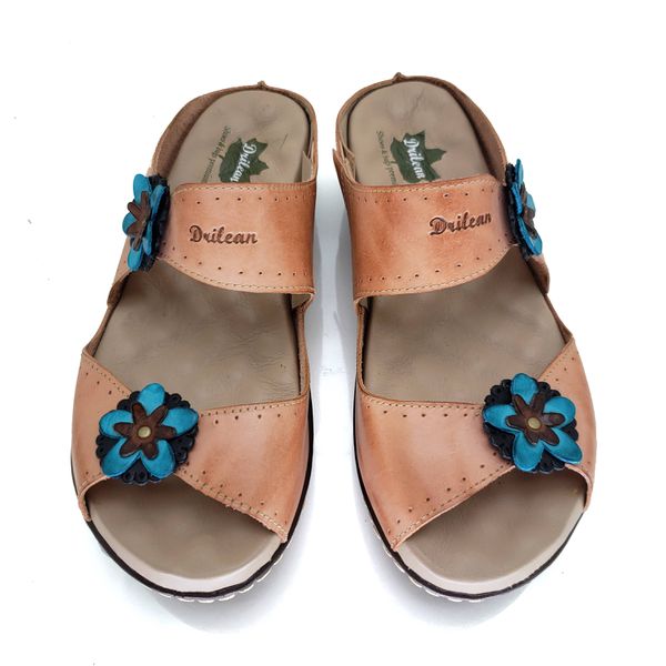 Sandália Feminina de Couro e Palmilha Gel - Salmão - 35 (MA042) OUTLET