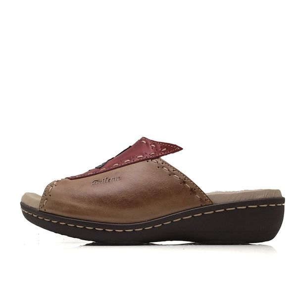 Sandália Feminina Anatômica de Couro Legítimo e Palmilha Gel - Laranja - 35 (MA034) OUTLET