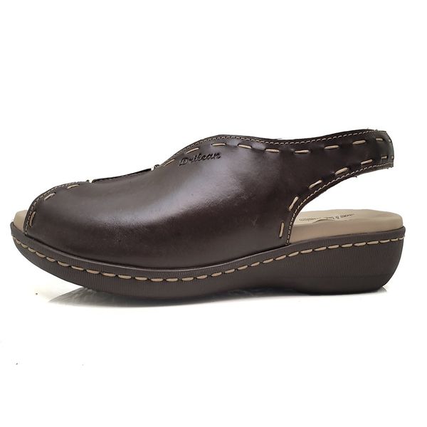Sandália Feminina Anatômica de Couro Legítimo e Palmilha Gel - Café - 36 (MA033) OUTLET