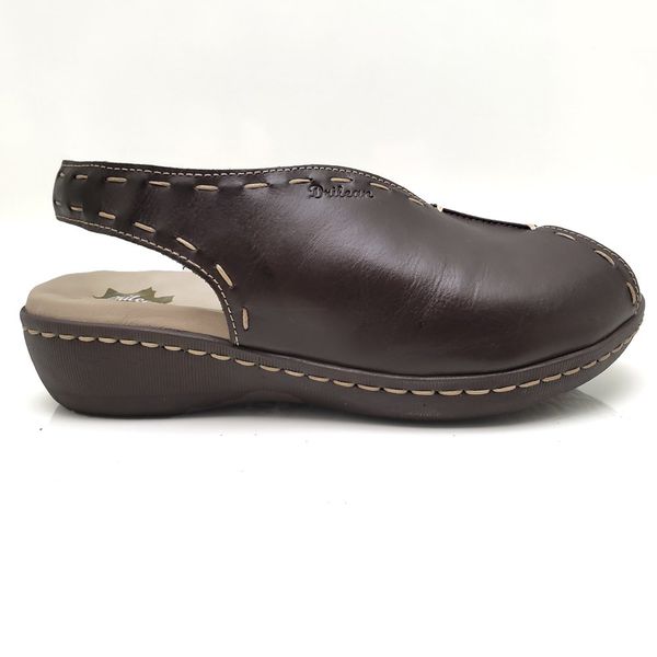 Sandália Feminina Anatômica de Couro Legítimo e Palmilha Gel - Café - 36 (MA033) OUTLET