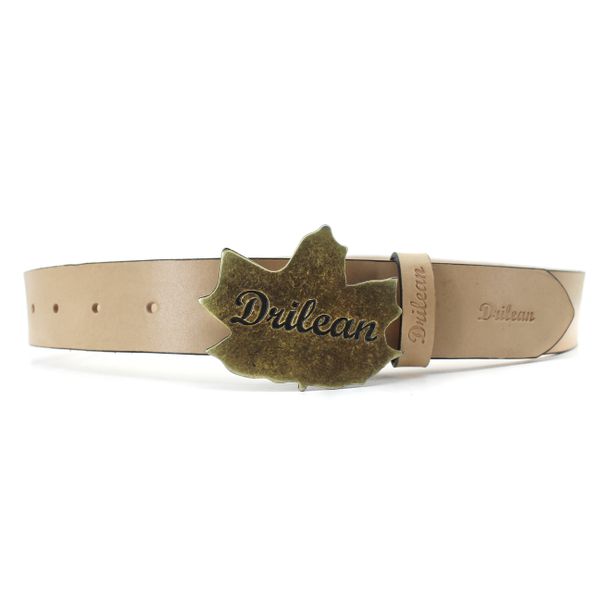Cinto Drilean Feminino Off White com Fivela Drilean Dourada 100% em couro 135
