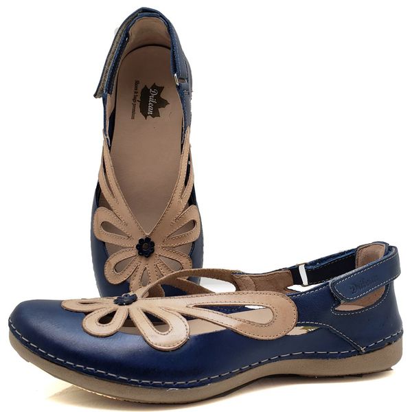 Sapatilha CR 004 AZUL 100% em couro com palmilha e... - Drilean