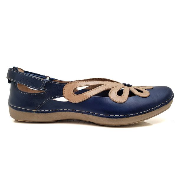 Sapatilha CR 004 AZUL 100% em couro com palmilha em Gel