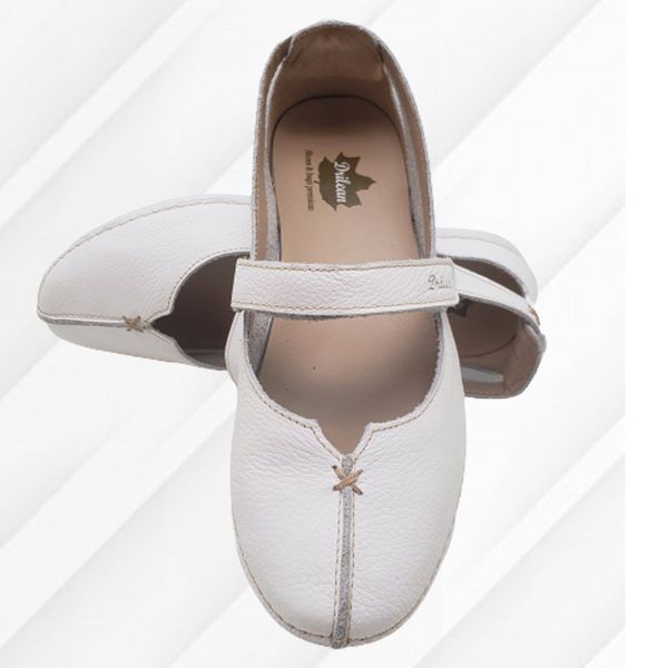 Sapatilha CR 002 Branco 100% couro com palmilha Gel