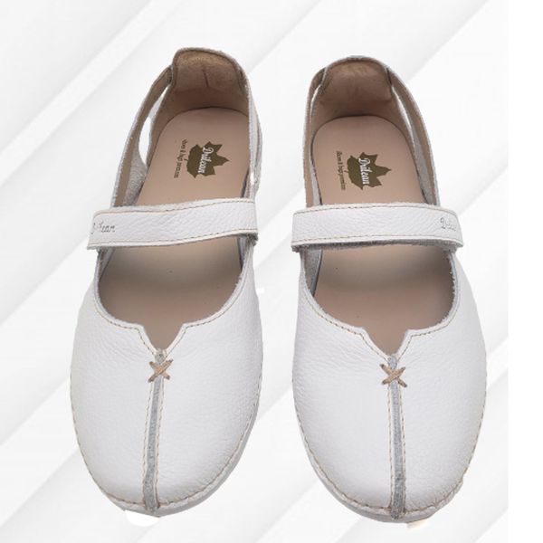 Sapatilha CR 002 Branco 100% couro com palmilha Gel