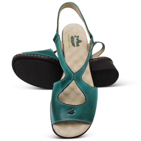 Sandália de Salto Feminina em Couro Legítimo Oceano com Palmilha Gel - BR 051