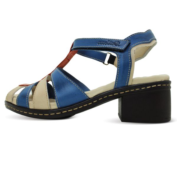 Sandália de Salto Feminina em Couro Legítimo Acquacupo/Goiaba com Palmilha Gel - BR 052
