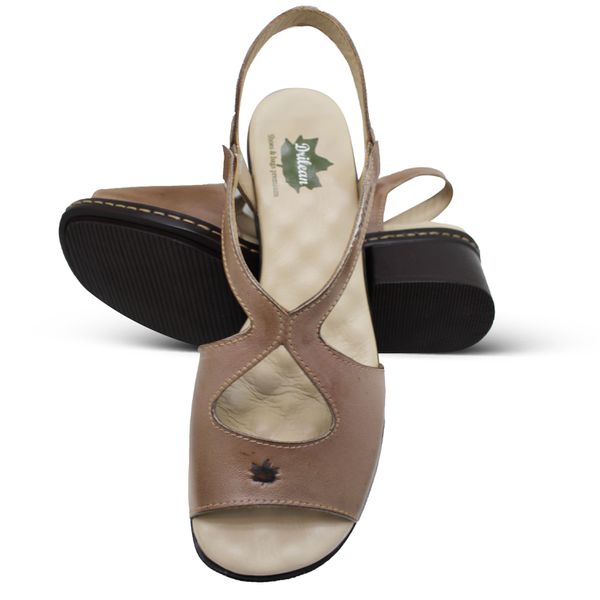 Sandália de Salto Feminina em Couro Legítimo Fendi e Palmilha Gel - BR 051
