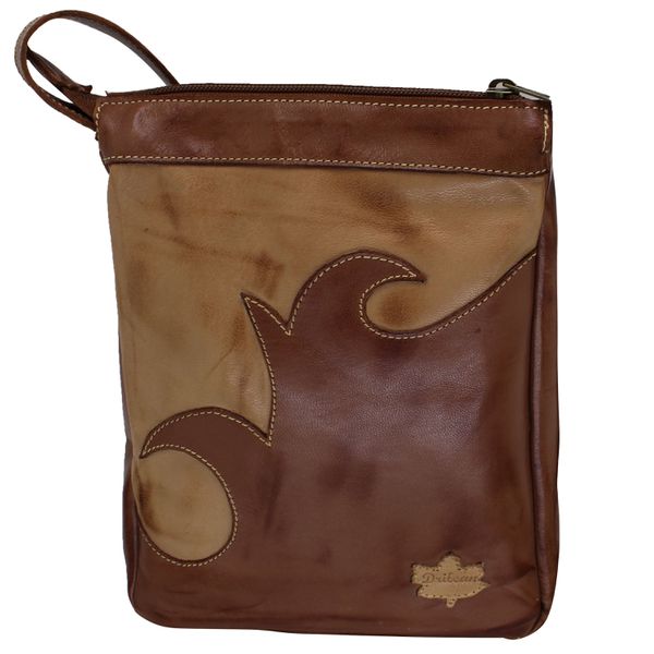 Bolsa BP 033 Castanho - Caramelo 100% em couro - B... - Drilean