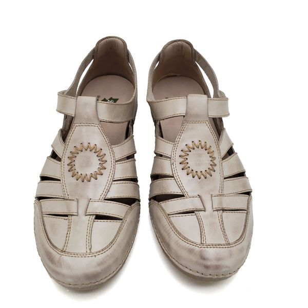 Sapatilha CR 010 Off White 100% couro com palmilha GEL