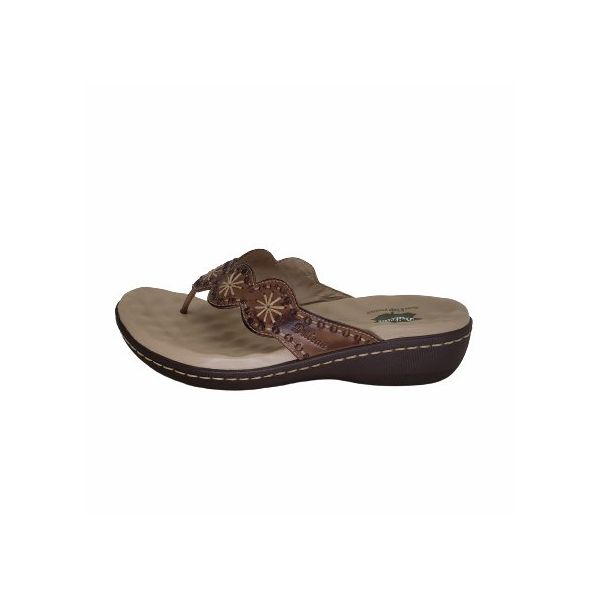 Sandália Feminina Confort com Palmilha em Gel - Castanho (MA046) 37 OUTLET