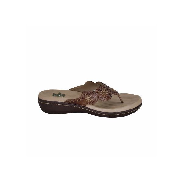 Sandália Feminina Confort com Palmilha em Gel - Castanho (MA046) 37 OUTLET
