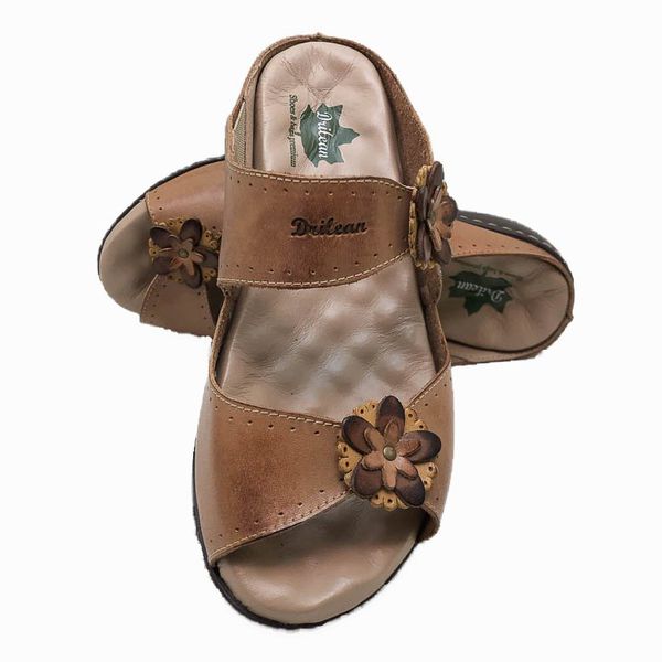 Sandália Feminina Anatomica Couro Legítimo e Palmilha Gel - Caramelo (MA 042) 34 OUTLET