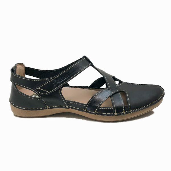 Sapatilha CR 009 PRETO 100% em couro com palmilha em GEL