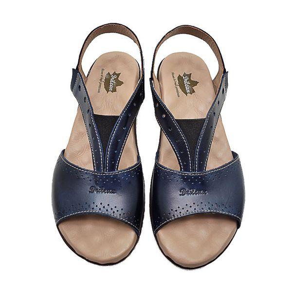 Sandália Anatomica Feminina de Couro Legítimo e Palmilha Gel - Azul (MA 013)