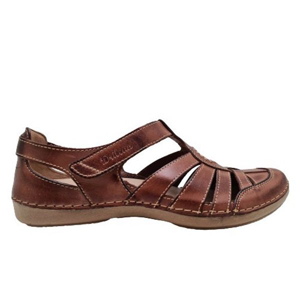 Sapatilha CR 010 CASTANHO 100% em couro com palmilha em GEL