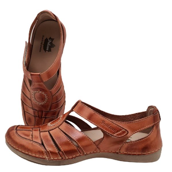 Sapatilha CR 010 LARANJA 100% em couro com palmilh... - Drilean