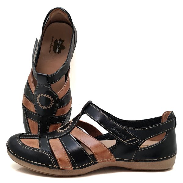 Sapatilha CR 010 PRETO-CARAMELO 100% em couro com ... - Drilean