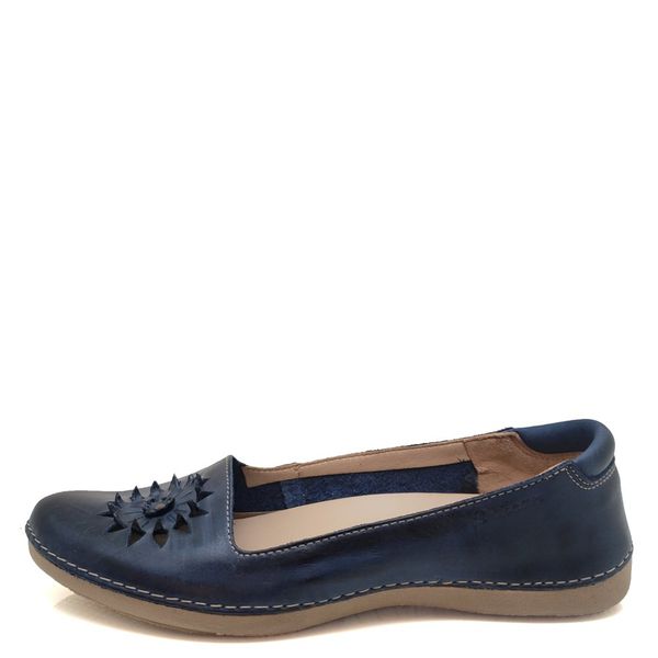 Sapatilha CR 007 AZUL 100% em couro com palmilha em GEL