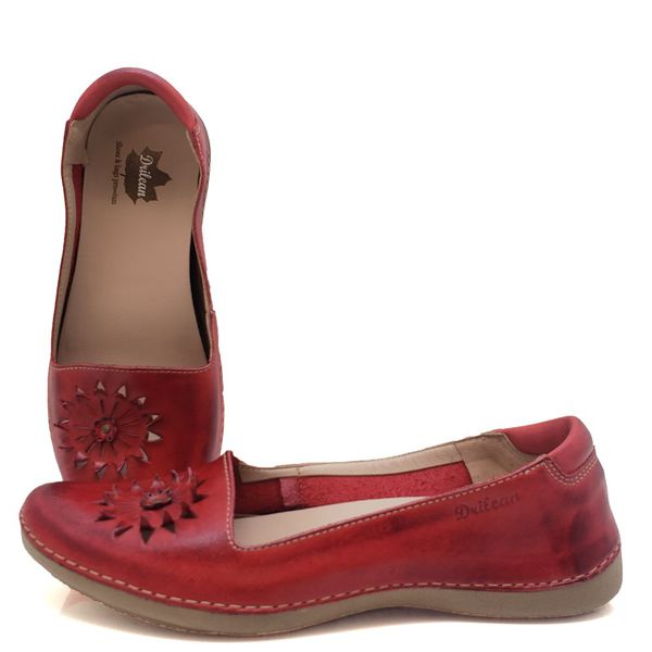 Sapatilha CR 007 VERMELHO 100% em couro com palmil... - Drilean