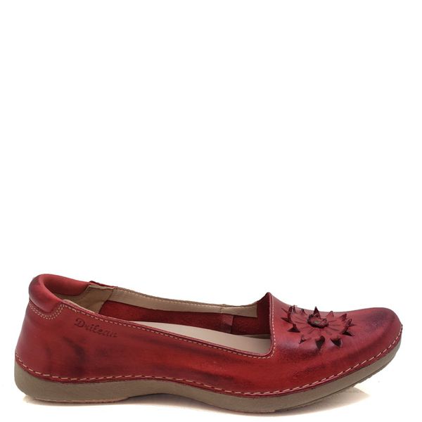 Sapatilha CR 007 VERMELHO 100% em couro com palmilha em GEL