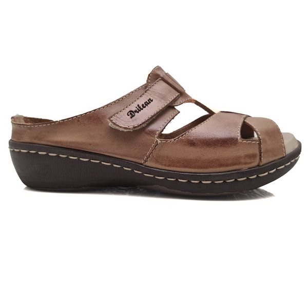 Sandália Anatomica Feminina de Couro Legítimo e Palmilha Gel - Caramelo (MA 031)