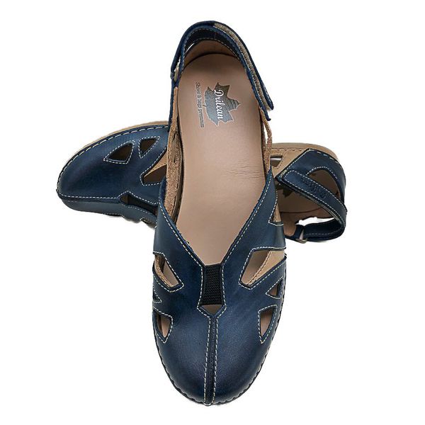 Sapatilha CR 013 Azul 100% couro com palmilha GEL