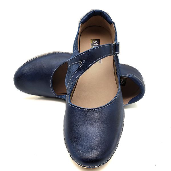 Sapatilha CR 008 AZUL 100% em couro com palmilha em GEL