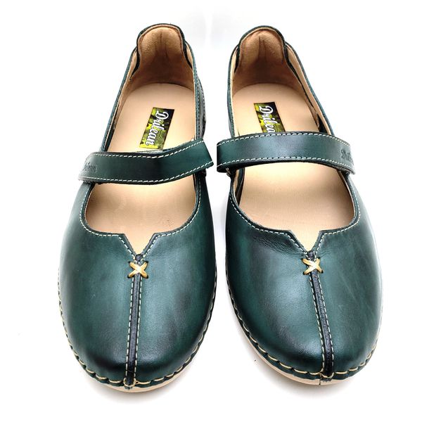 Sapatilha CR 002 VERDE 100% em couro com palmilha em GEL