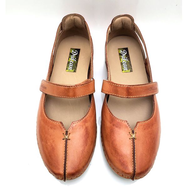 Sapatilha CR 002 LARANJA 100% em couro com palmilha em GEL