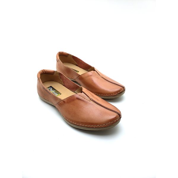 Sapatilha CR 005 LARANJA 100% couro com palmilha em GEL