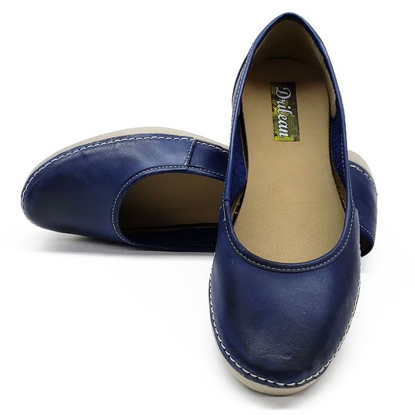 Sapatilha CR 001 AZUL 100% couro com palmilha em G... - Drilean