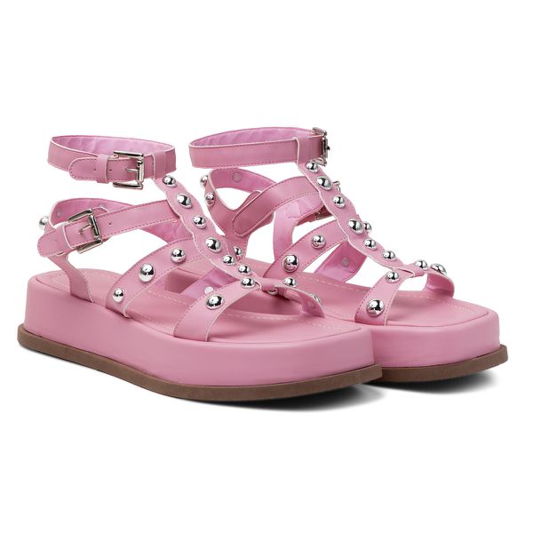 Papete Feminina Flat Plataforma Em Napa Tutti Frutti 183070