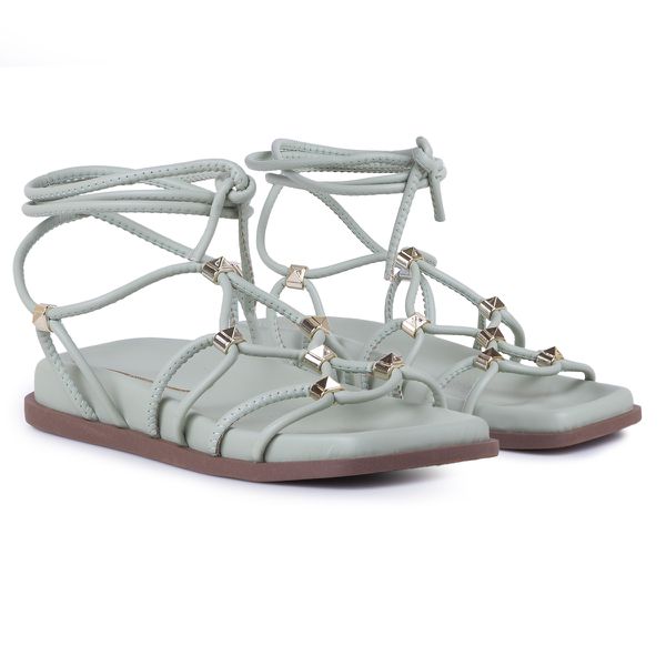 Papete Feminina De Amarrar Napa Verde Mint 183080