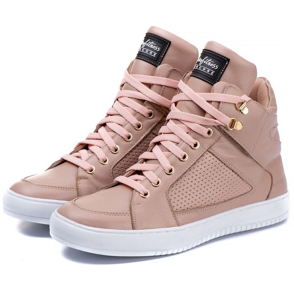 Tênis Sneaker Couro Legitimo Rose - REF: 50130
