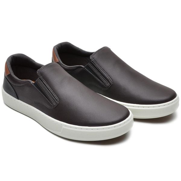 Sapatênis Slip-On Casual Masculino Marrom - Ref: 1003S