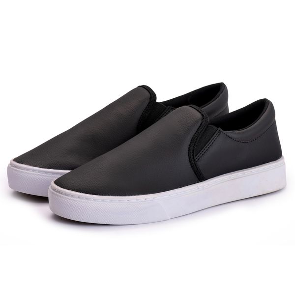 Tênis Casual Slip-On Feminino Preto - Ref: 8401