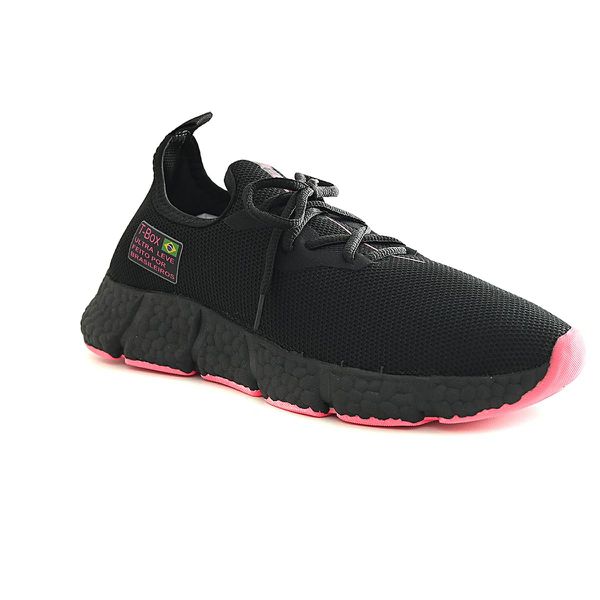 Tênis T-Box Ultra Leve Feminino – Preto com Rosa
