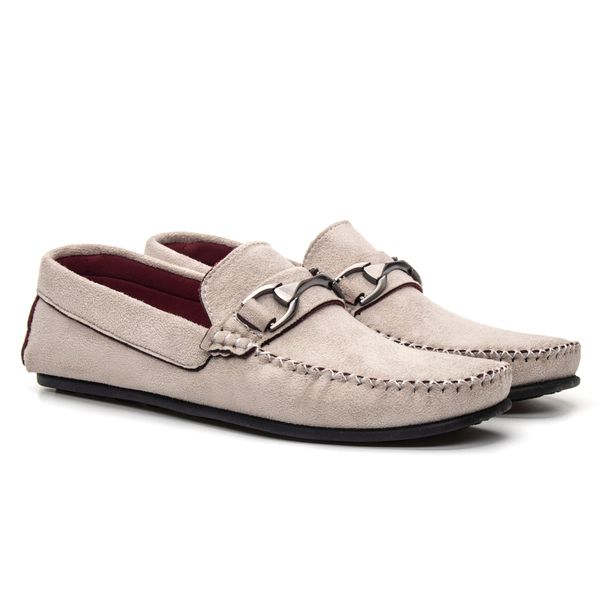 Mocassim Masculino Fivela - Branco