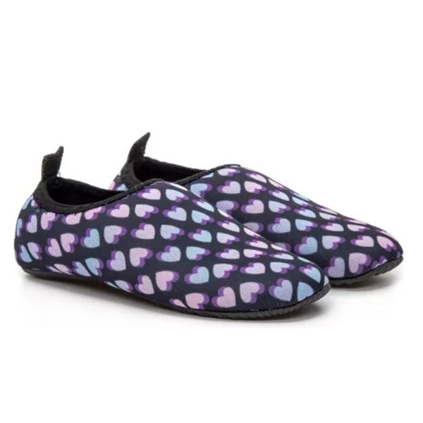 Sapatilha neoprene infantil de coração