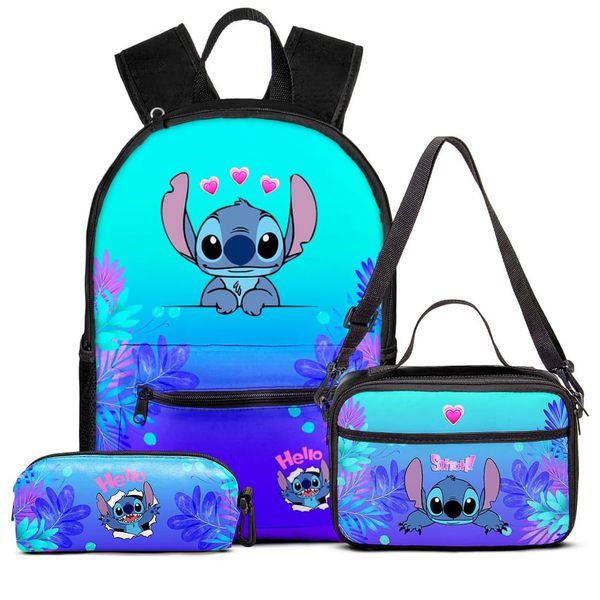 Kit Mochila c/ bolso Stitch