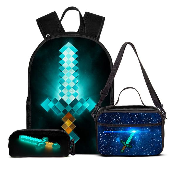 Kit Mochila Simples Minecreft 2