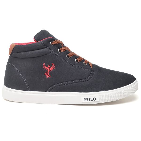 Sapatenis Bota Polo Masculino Preto