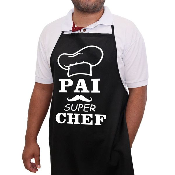 Avental Oxford de cozinha Personalizado Pais Papai Super Chef