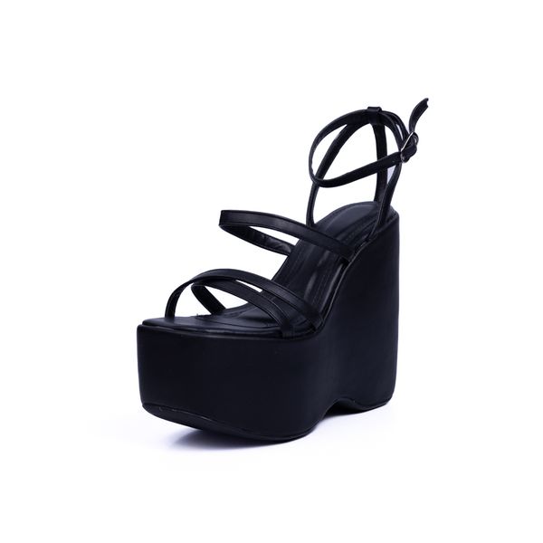 Anabela salto preto top