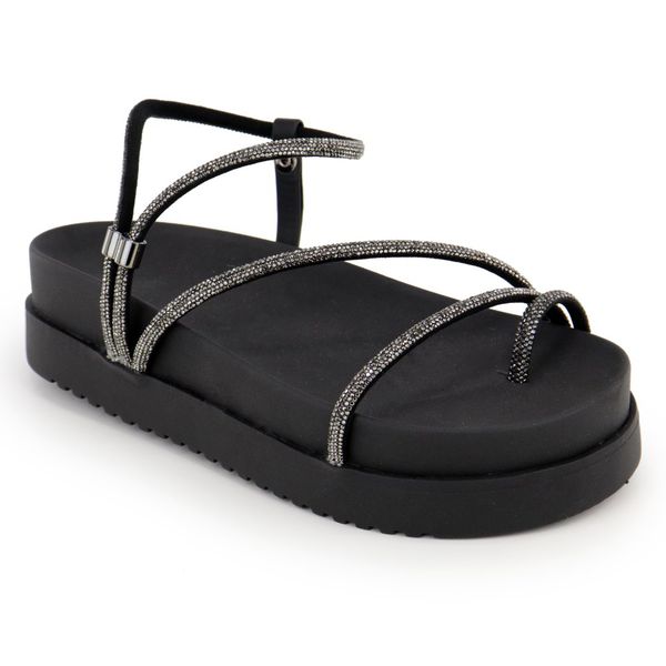 Sandalia Flatform Isa Preto P001