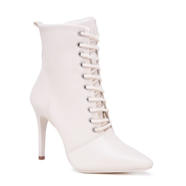 Bota Cano Médio Cadarço Off White Cecilia