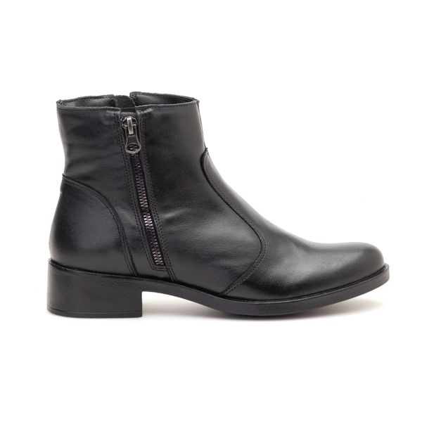 Bota Feminina Couro Cano Curto Preta