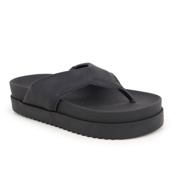 Chinelo De Dedo FlatForm Preta Maisa